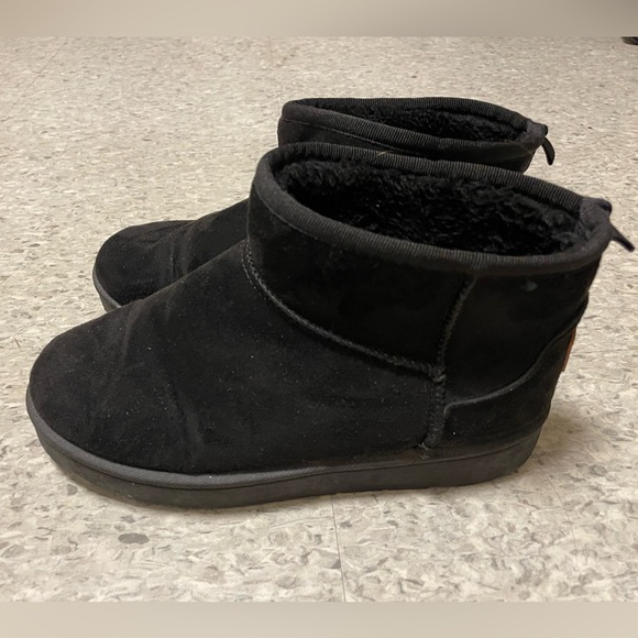 Black Fuzzy Boots - Picture 3 of 4